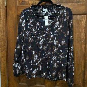 Cloth & Stone - floral top Size L NWT